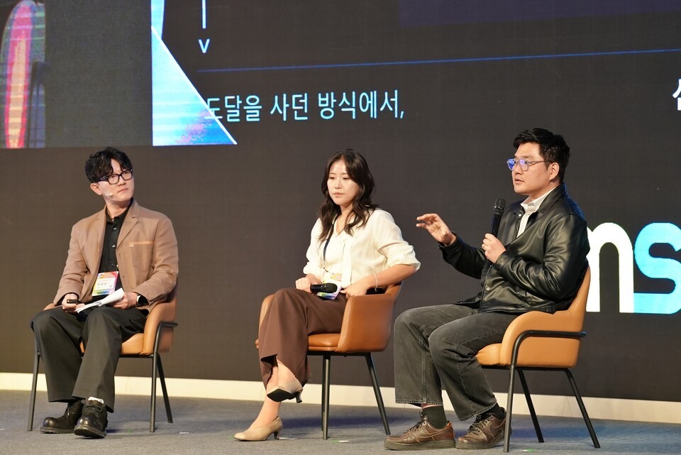 주성균 사단법인 글로벌인플루언서협회 대표, 이하영 Spotify Korea PR & Communications Lead, 차병곤 샌드박스네트워크 대표이사 (왼쪽부터)